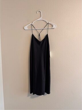 NWT Calvin Klein Black Strapback Slip Dress